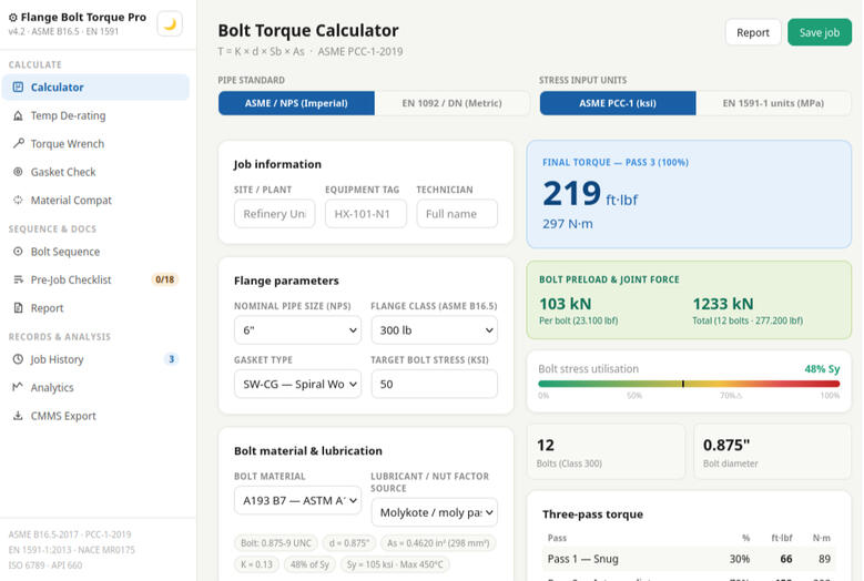 Bolt Torque Calculator